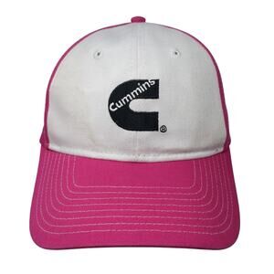 Cummins Strapback Hat Pink One Size Adjustable Embroidered Colorblock